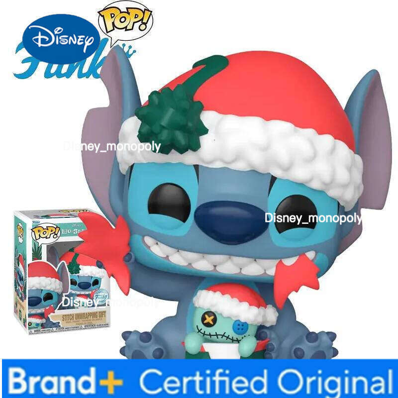 Disney Funko Pop Original Lilo Stitch STITCH UHWRAPPING GIFT Anime Figure Statue/action Model Toys Gifts for Festival H260205