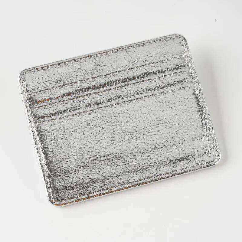 Ultra Thin Cards Bag Gold Silver Black Multi Slot Sleeve PU Leather Credit Id Badge Holder Bus Card Case Z260205