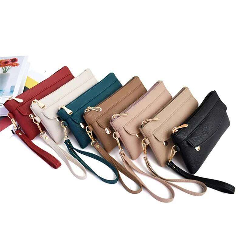 Fashion Wallet PU Leather Hangbag Female Long Clutch Purses Coin Pocket Phone For Ladies Money Bag Z260205