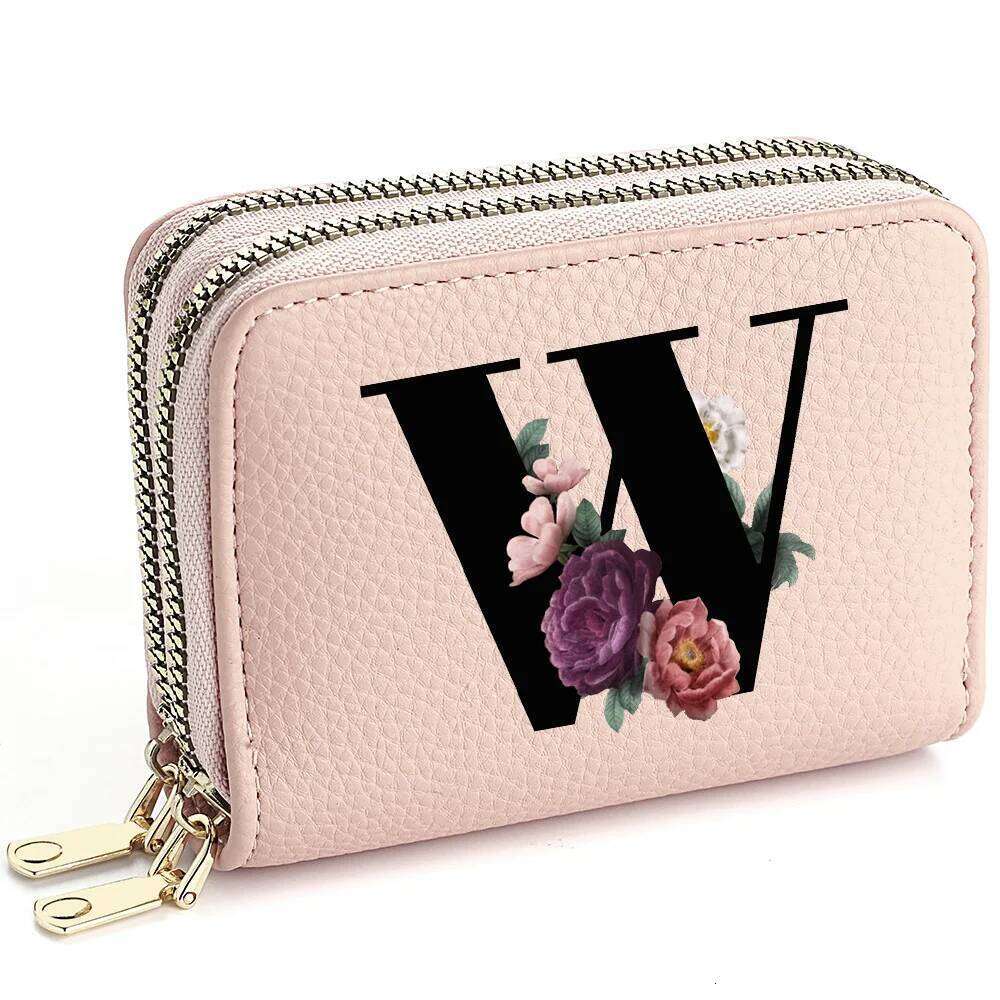 Pink Zipper for Women 26-Letter Personalized Design Fashionable Multi-Functional Ladies Wallet Z260205