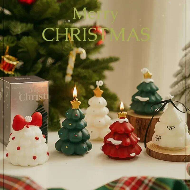 Cute Tree Aromatherapy Home Festival Atmosphere Mini Christmas Fragrance Decoration Scented Candles S260204