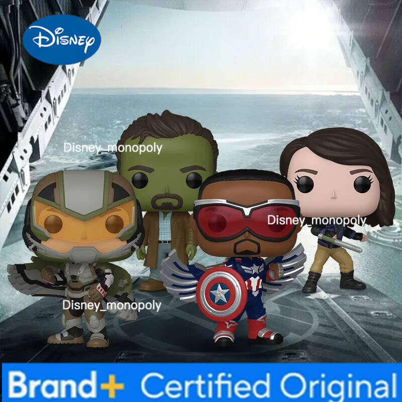 Disney Action Figures Captain America 4 Series Falcon Ruth Bat-Seraph Anime Model Figure Collectible Original Toys Gift H260205