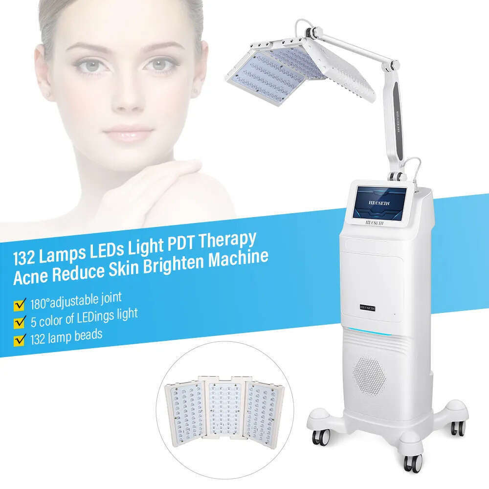 Non-Invasive Irradiation Facial Cover Skin Rejuvenation Photodynamic Therapy 5 Colors Acne Treatment Anti-Pigment Face Firming Beauty Machine