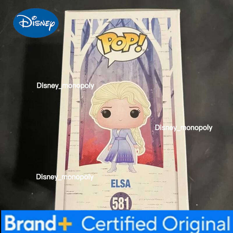 Disney Frozen Ii Elsa Funko Official Genuine Action Doll Model #581 Vinyl Sculpture Dolls Limited Edition Fan Collection Gift H260205