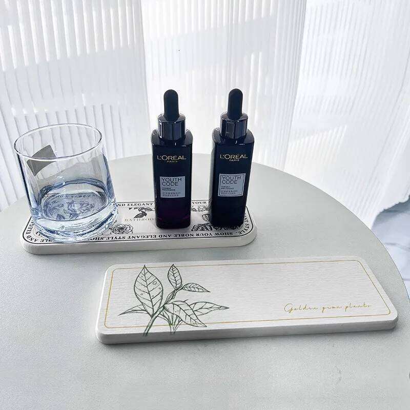 Diatomaceous Earth Absorbent Bathroom Quick Drying Moisture-proof Toothbrush, Soap Storage Pad, Coaster