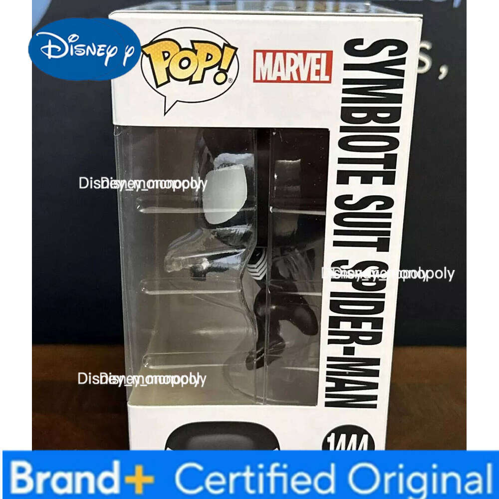 Disney Funko Pop! Marvel Symbiote Suit Spider-Man 1444 Vinyl Limited Edition Q Version Action Figure Model Toy Statue Doll Gift H260205