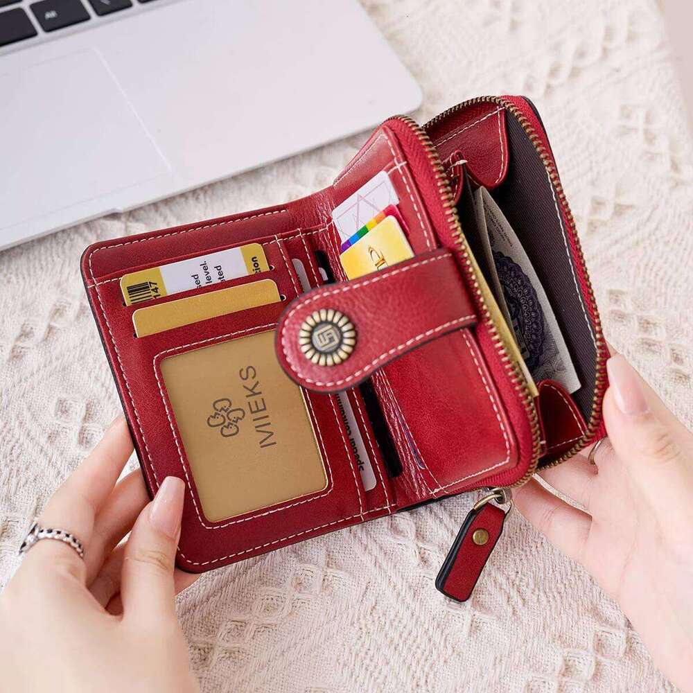 Retro Hollow-Out Short Purse for Women, Multi-Card Zipper Wallet, Europe and America Fashion, New Z260205