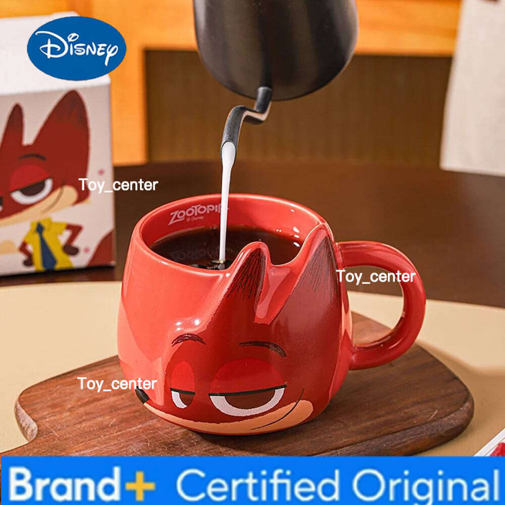 Disney Zootopia Cartoon Handgrip Ceramic Mugs Cute Creative 3D Porcelain Restaurant Homehold Drinkware Hot Milk Coffee Mug Cups H260205