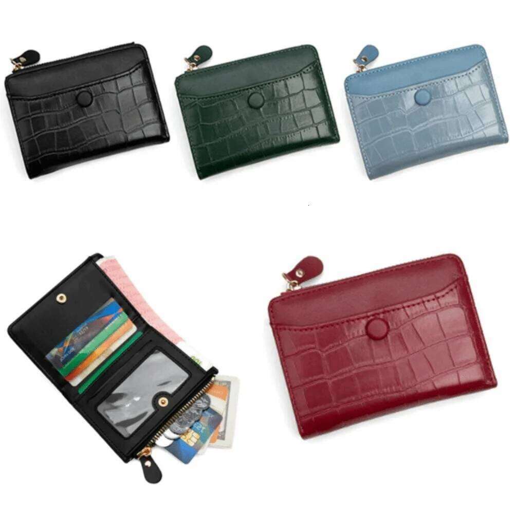 Fashion Multi-card Slots Women's Short Wallet Leather Crocodile Print Coin Purse Waterproof Solid Color Card Storage Bag Z260205