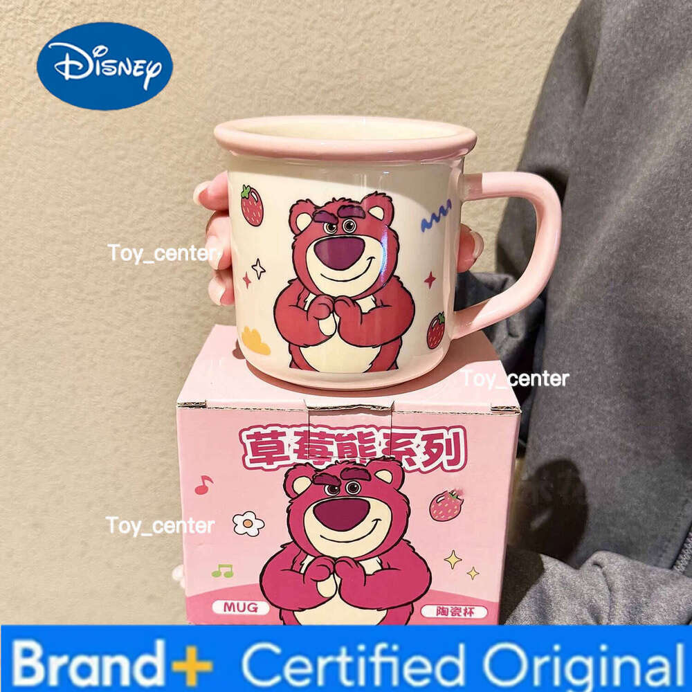 Disney Zootopia Strawberry Bear Ceramic Mug Birthday Gift Cute Dorm Coffee Nick Fox and Judy the Rabbit Water Cup H260205