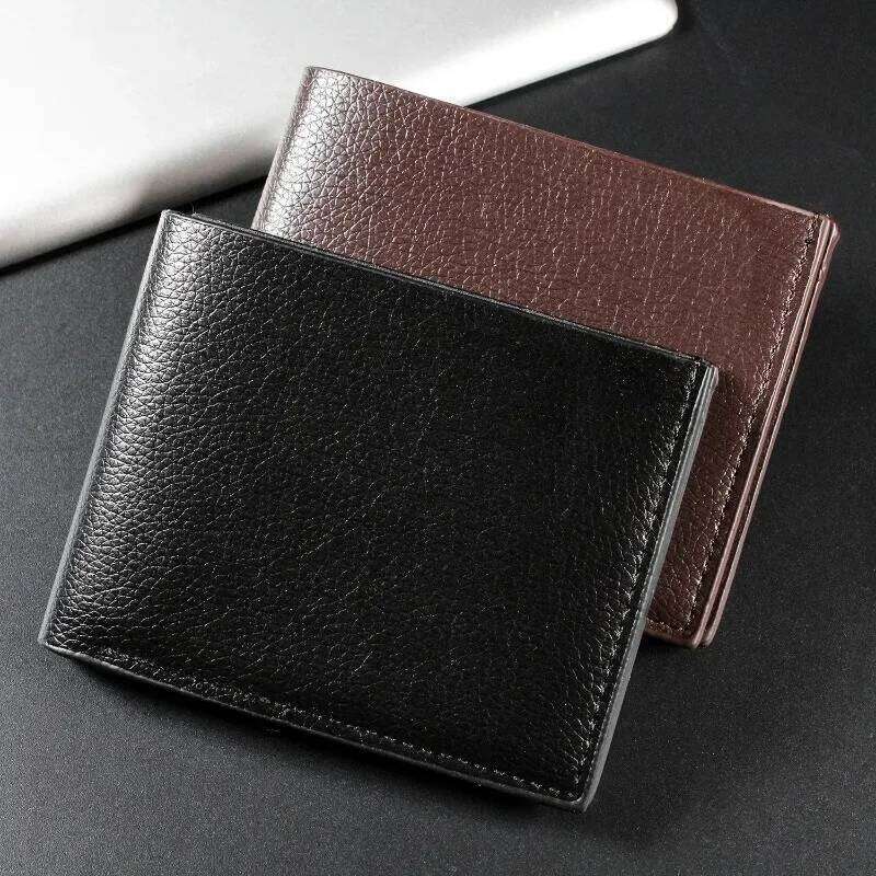 Men's Wallet PU Leather Premium Wallets Fashion Solid Color Coin Multi-Card Purses Money Bag Short Black Walet Cartera Hombre Z260205