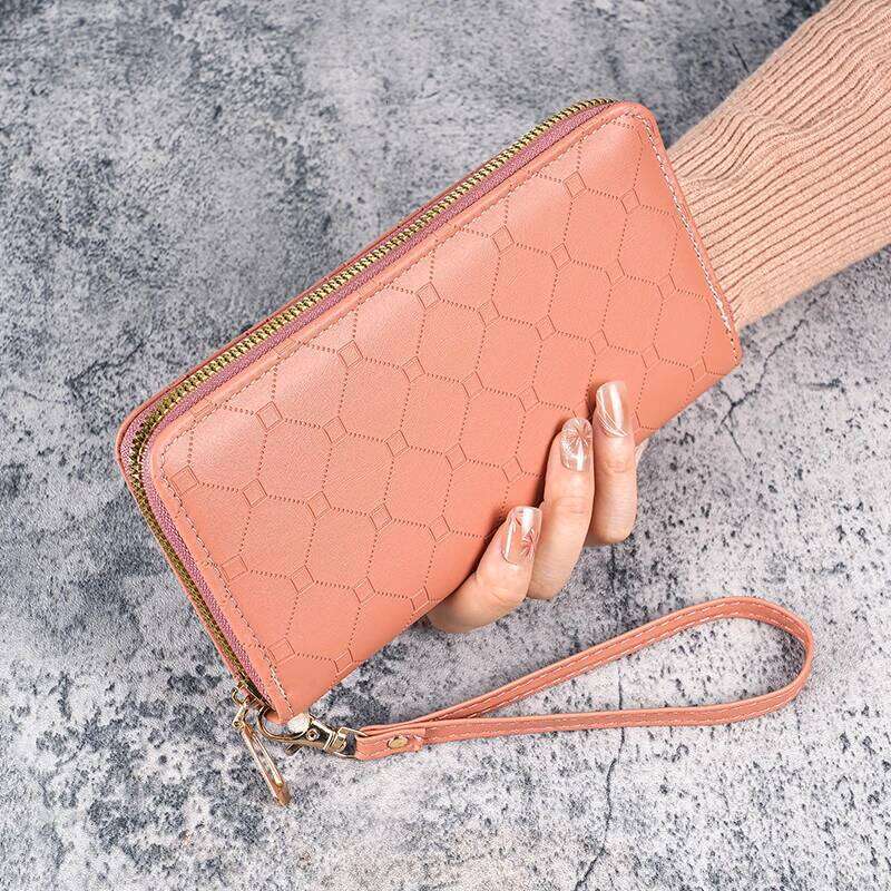 2024 new wallet Korean cute long coin purse large capacity lady multi-card zipper holding mobile phone bag female Z260205