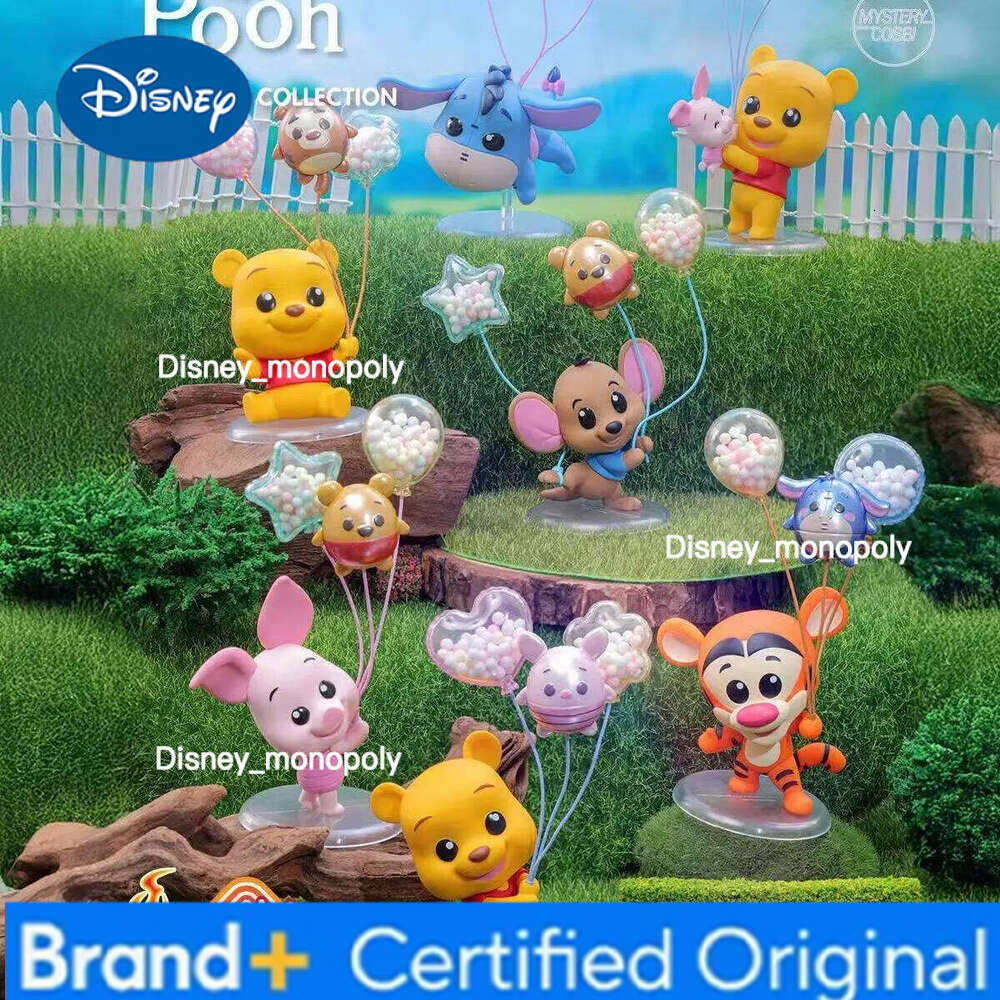 Disney Genuine Stock Hot Toys Winnie The Pooh Balloon Series Blind Box Cosbi Tigger Piglet Eeyore Desktop Decoration Birthday Gift H260205