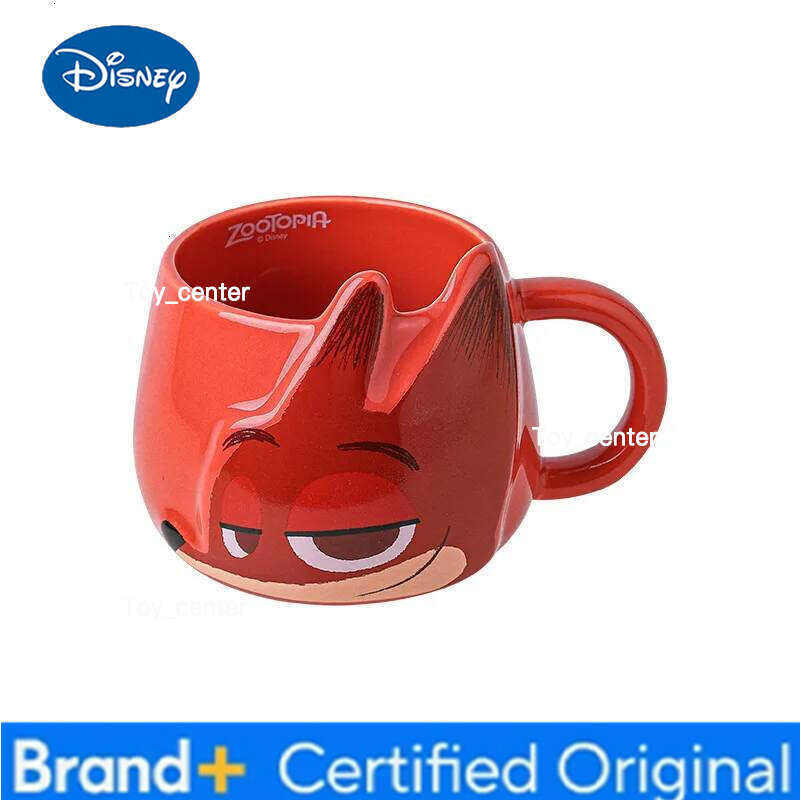 Disney Zootopia2 Cartoon Anime Couples Mug Cute Ceramic Tea Coffee Printing Milk Cup Set Home Decoration Kawaii Gift for Girls H260205