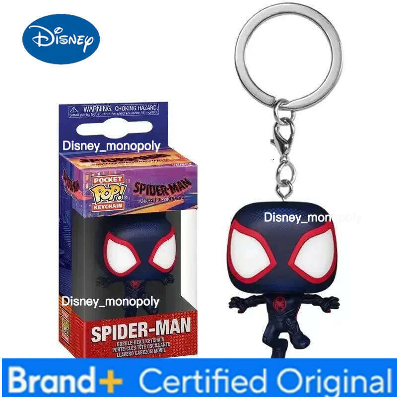 Disney FUNKO POP Spider-Man the Spot Spider-GWEN GREEN GOBLIN ZOMBIE HUNTER SPIDEY Peter Parker Mysterio Keychain Vinyl Figure Toys H260205