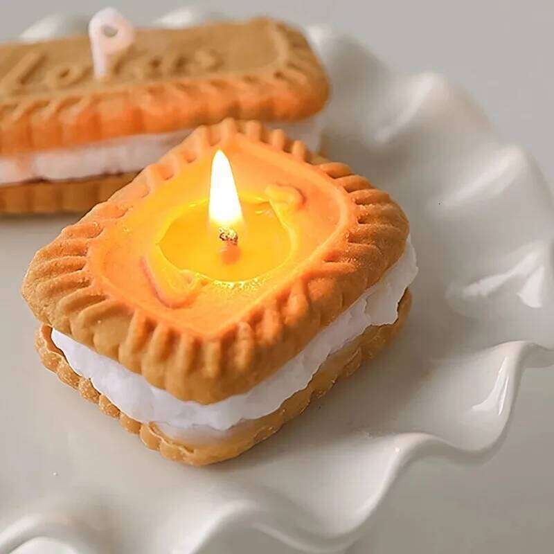 Creative Cookies Aromatherapy Candle Wedding Accompaniment Gifts Family Bedroom Decor S260204