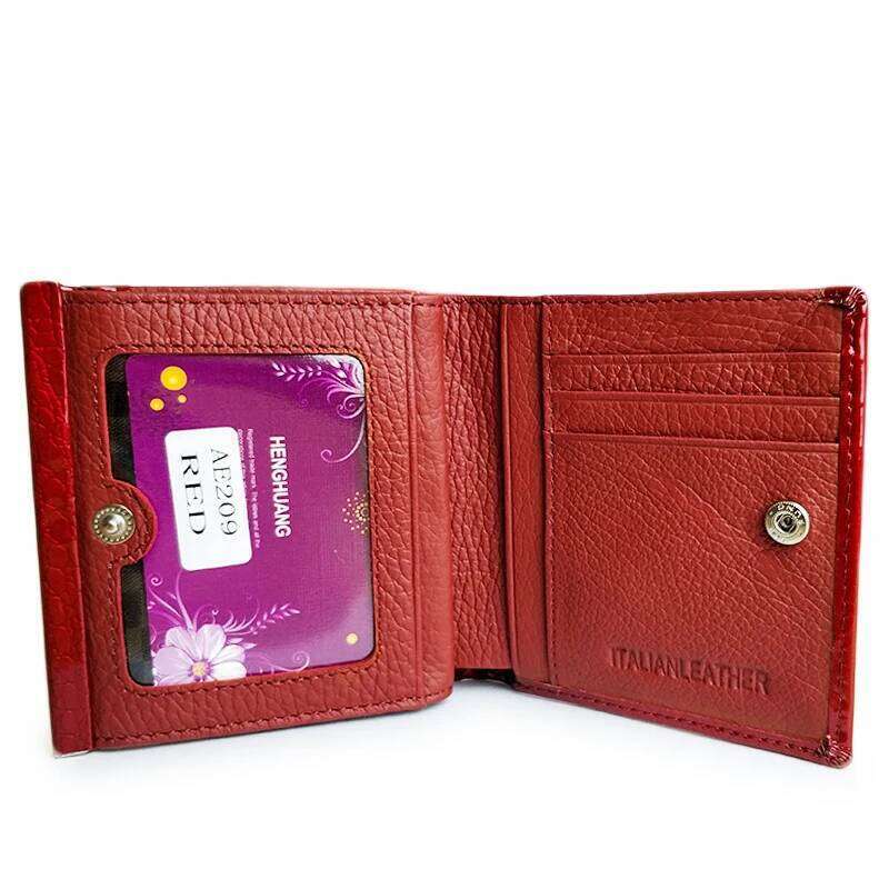 HH Genuine Leather Women's Wallet Mini Wallets Women Short Clutch Luxury Female Purse Card Holder Lady's Coin Purses Z260205