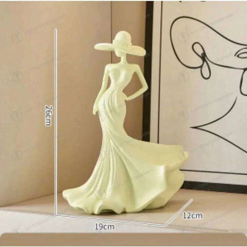 Creative design art, cream style figure art ornaments, high-end living room, study, entrance wine cabinet, home accessories S260204