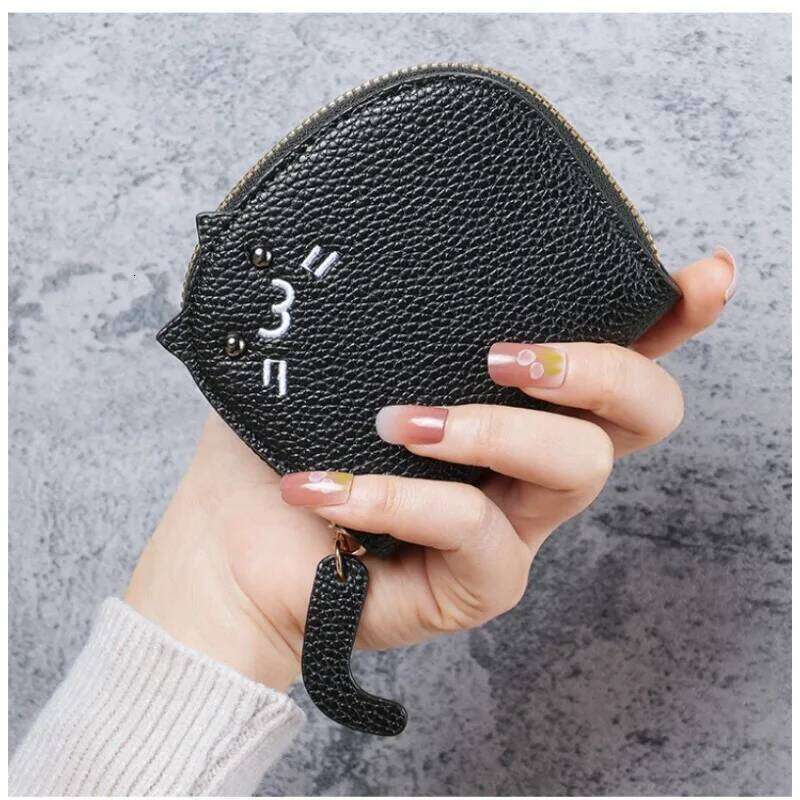 Mini Cute Coin Purse Cartoon Cat Multi-Slot Card Pack Fashion Small Wallets Purses for Women Z260205