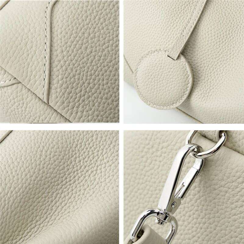 Burminsa Cowhide Genuine Leather Pillow Shoulder Crossbody Bags For Women Luxury Designer Top Handle Tote Ladies Handbags High Quality Luxury Bag LEMO