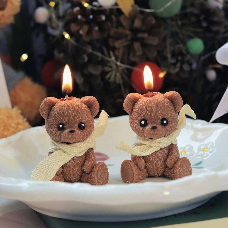 1/2pcs Scented Simulation Teddy Shape Fragrance Cute Souvenir Gift Atmosphere Creative Handmade High-end Bear Candle S260204