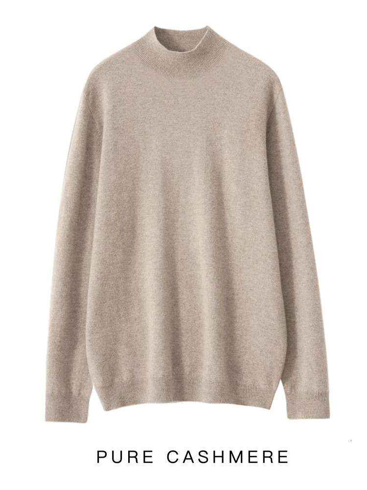 Mens 100 Merino Wool Mock Neck Pullover Soft Warm Jumpers Quality Cashmere Sweater Casual Smart Knitwear Basic Tops Clothi260127 - view 7