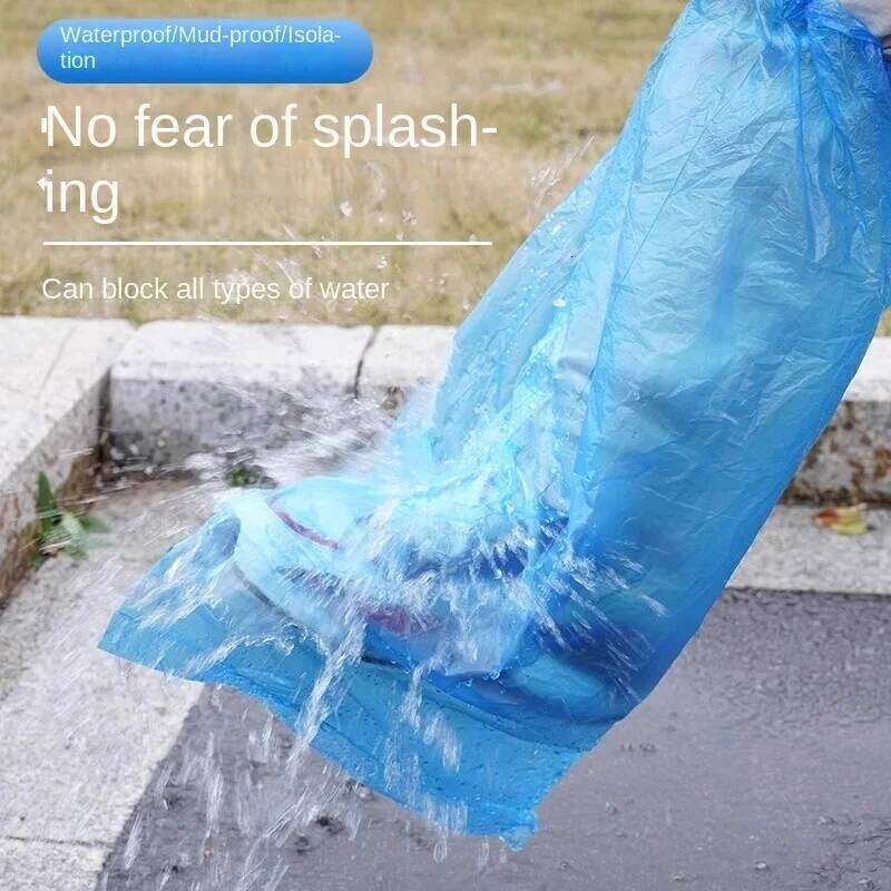 10 pieces=5 Pairs Boot Covers Plastic Disposable Waterproof Shoe Covers, Shoes Cover for Rain, S260204