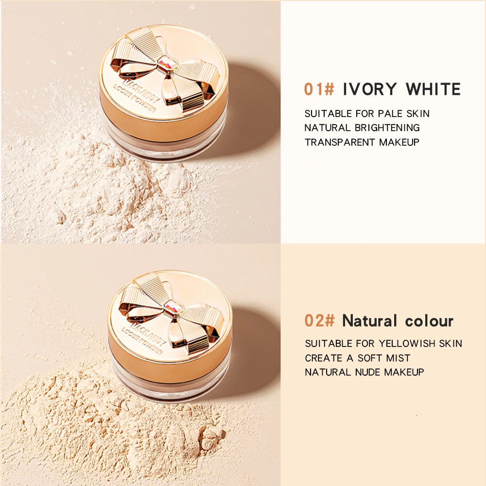 MACKANDY Original Silky Loose Powder Foundation Lightweight Mineral Loose Powder Makeup Buildable Coverage Talc Free Vegan 260126