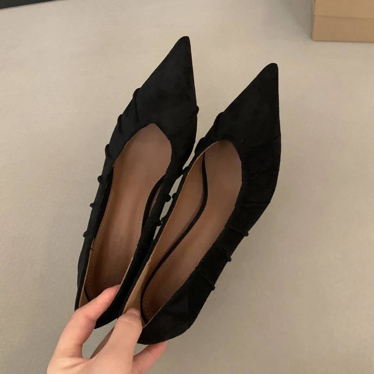 Bailamos Spring New Brand Women Fashion Gold Pointed Toe Shallow Slip On Slingback Shoes Thin Low Heel Dress Pumps ddmypanda