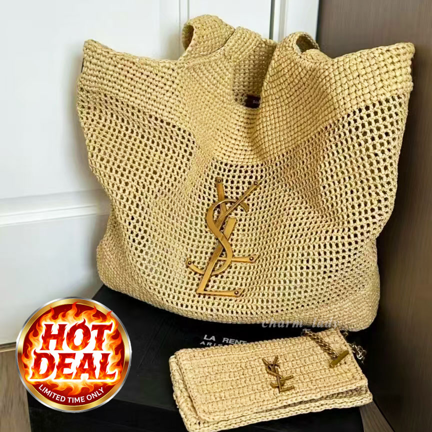 Beach Bag Raffia Grass Vacation Tote Bags Luxury Designer bag Summer Shoulder Satchel Handbag Hawaii Travel Bag Summer Hollowed out Vacation Straw bag