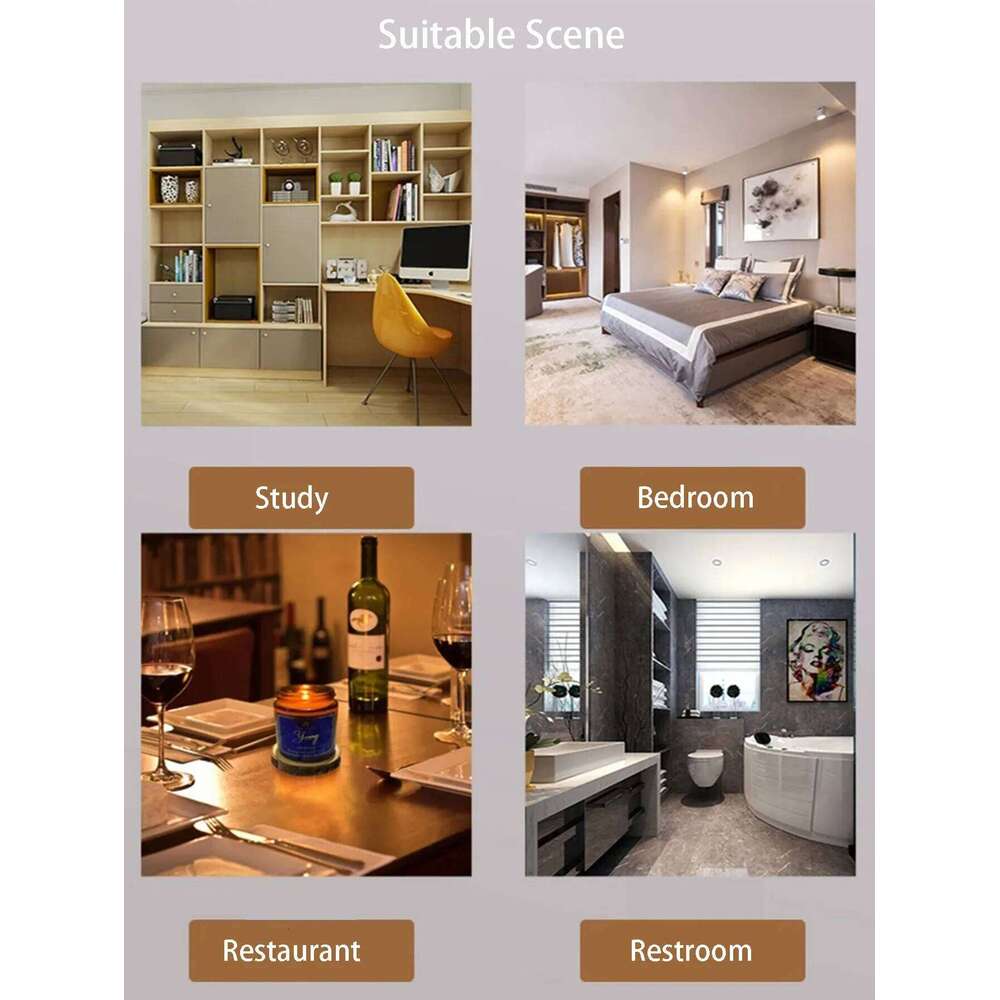 Amber glass cup smokeless candle wedding favour simple creative home use, long-lasting scented ornament gift H260205