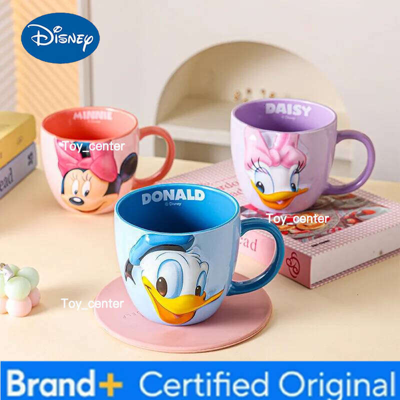Disney Mug Cute Mickey Winnie The Pooh Creative Cartoon Animation Donald Duck Children Ceramic Cup Friend Birthday Gifts H260205