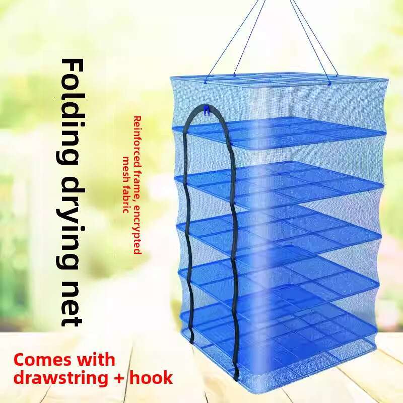 Multifunctional fly-proof drying cage, fish drying net, vegetable drying net, household foldable dry goods drying net bag, dedicated drying container