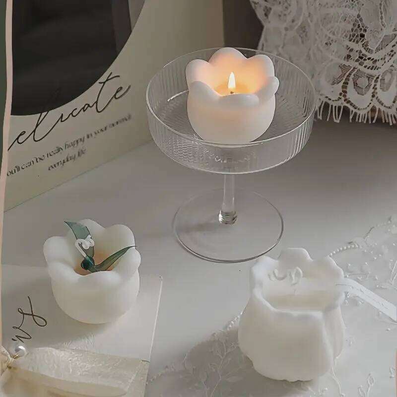 Hydrangea Valentine's Day Rose Flower Ball Wedding Birthday Arrangement Scented Candle Ornament S260204