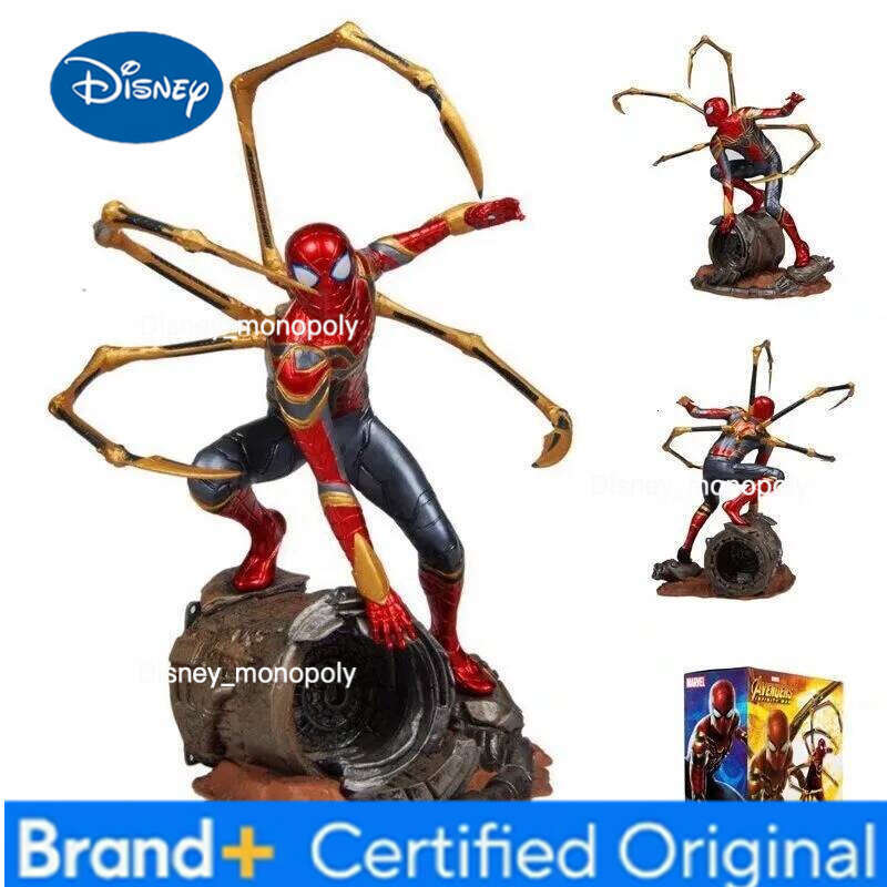Disney Marvel Spider Man Superhero Spiderman Kotobukiya Action Figure Spider-Man Anime Decoration Collection Mini Toys Model Children H260205