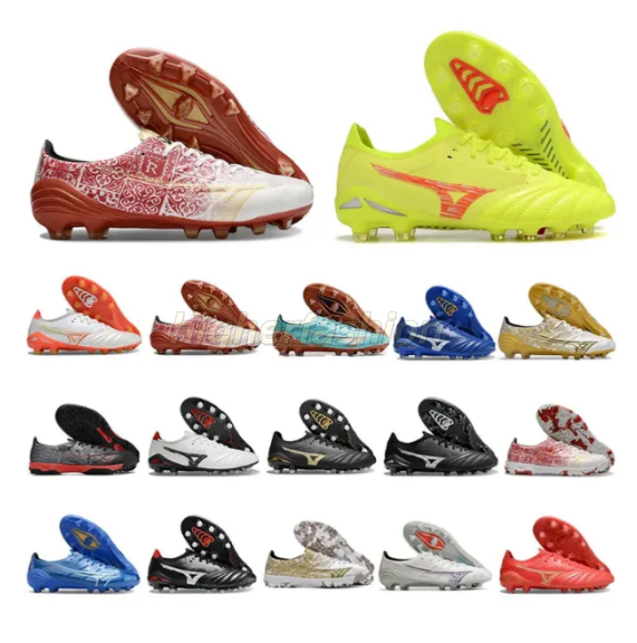 Designer Morelia Neo IV Beta Made in Japan FG/AG Dyna Cleats Prism Gold Boots Elite Mugen Laser Blue Alpha Sergio Ramos 4 Vol. lll Soccer Football Shoes