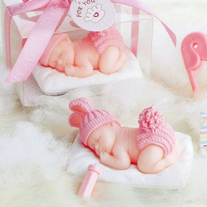Children's baby shower favor gift--Sleep Baby Smokeless kids Cute birthday candle party decoration S260204
