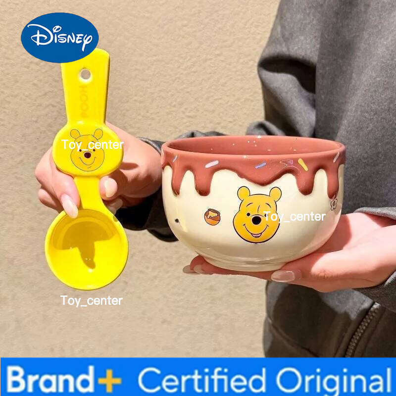 Disney Anime Strawberry Bear New style ceramic rice bowl plate cute dormitory Household use Desktop decorations take pictures H260205