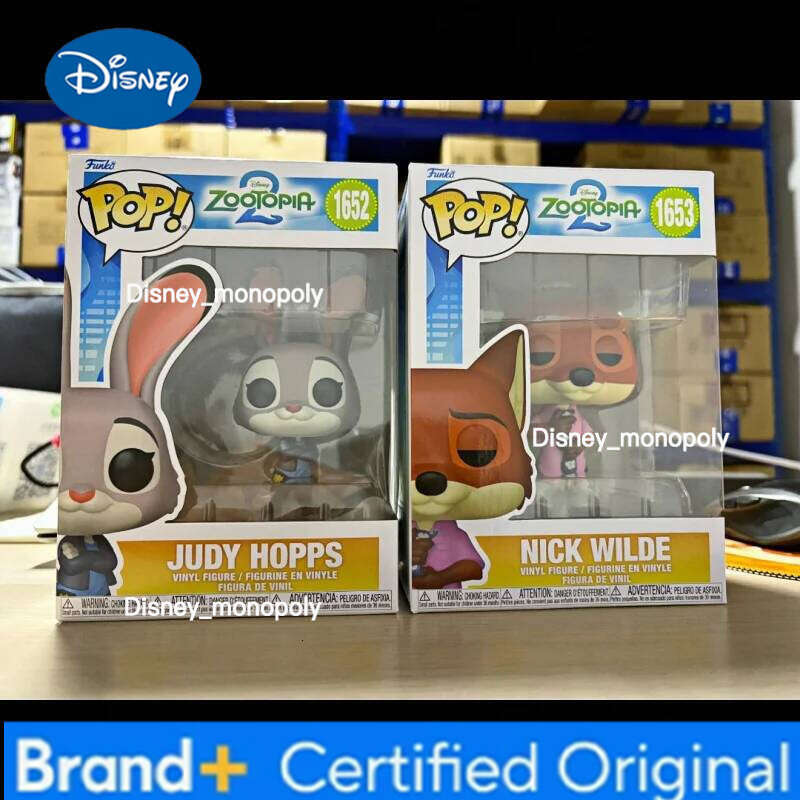 Disney Funko Pop Original Zootopia 2 Judy Hopps Rabbit Officer & Nick Wilde Fox Collectible Figurine Decorative Gift Boys Girls H260205