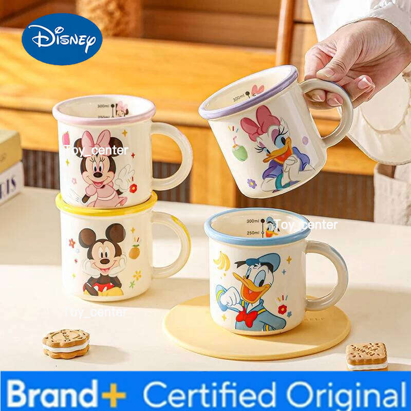 Disney Character Series Ceramic Cups 2025 New High Quality 300ml Office Coffee Mugs Household Cartoon Kids Ice Cream Cup H260205