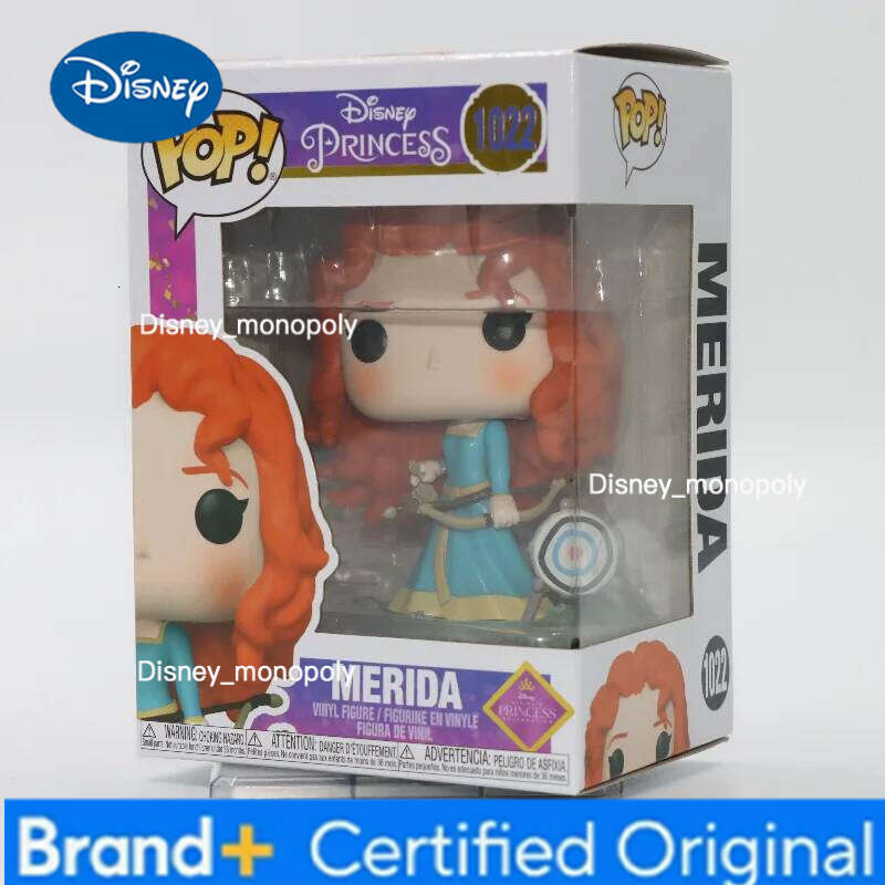 Disney Original Funko Pop Princess Brave Merida Anime Action Figure Vinyl Figurine Model Toy Gift Collectible Desk Decor H260205