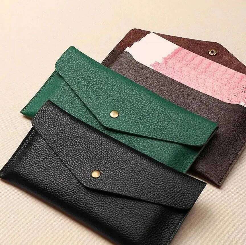 Slim Cash Envelope Wallet Minimalist Soft PU Leather Money Binder Organizer Waterproof Coin Pouch Name Card Holder Male Female Z260205