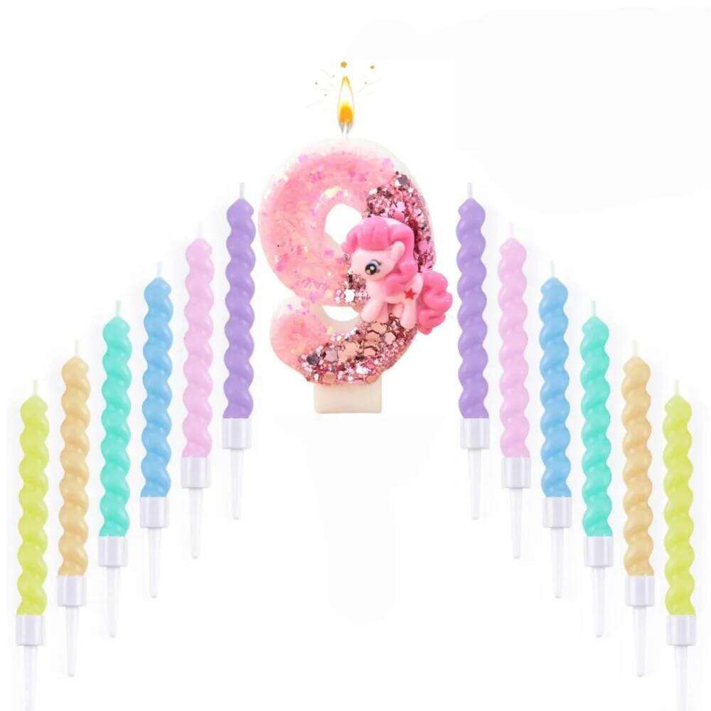 13Pcs New 0-9 Number Birthday Candles Premium custom tcartoon animals birthday cake digital party candle decoration S260204