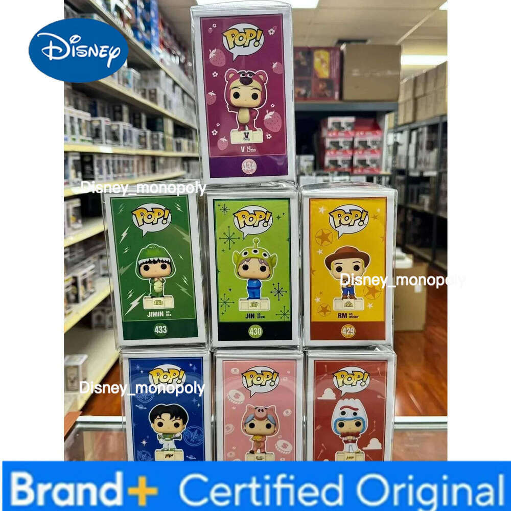 Disney Story And BTS Funko Pop Vinyl Figure RM as Woody Jin Alien Suga Hamm Collectible Limited Edition Model Toy Gift H260205