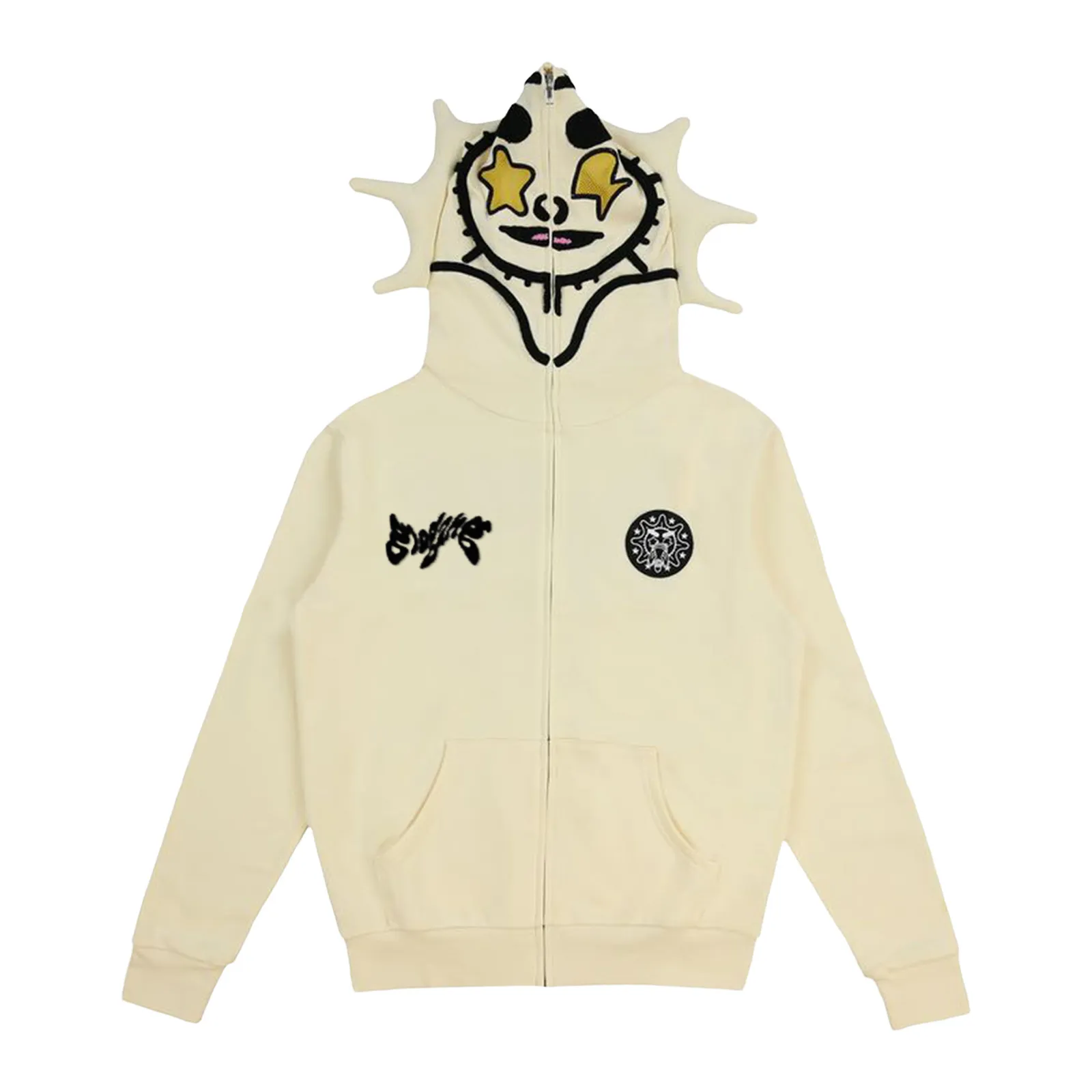 Glo Gang Men's Hoodies The Glory Full Zip Hoodie High Street 3D Printed Women Cartoon Y2K Hoody Sweatshirts clothes men Long Sleeved Zipper Skull