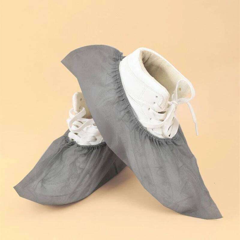 100PCS Disposable & Shoe Non-Woven Boot Booties Overshoes for Indoor Floor Carpet House Foot Protector Covers S260204