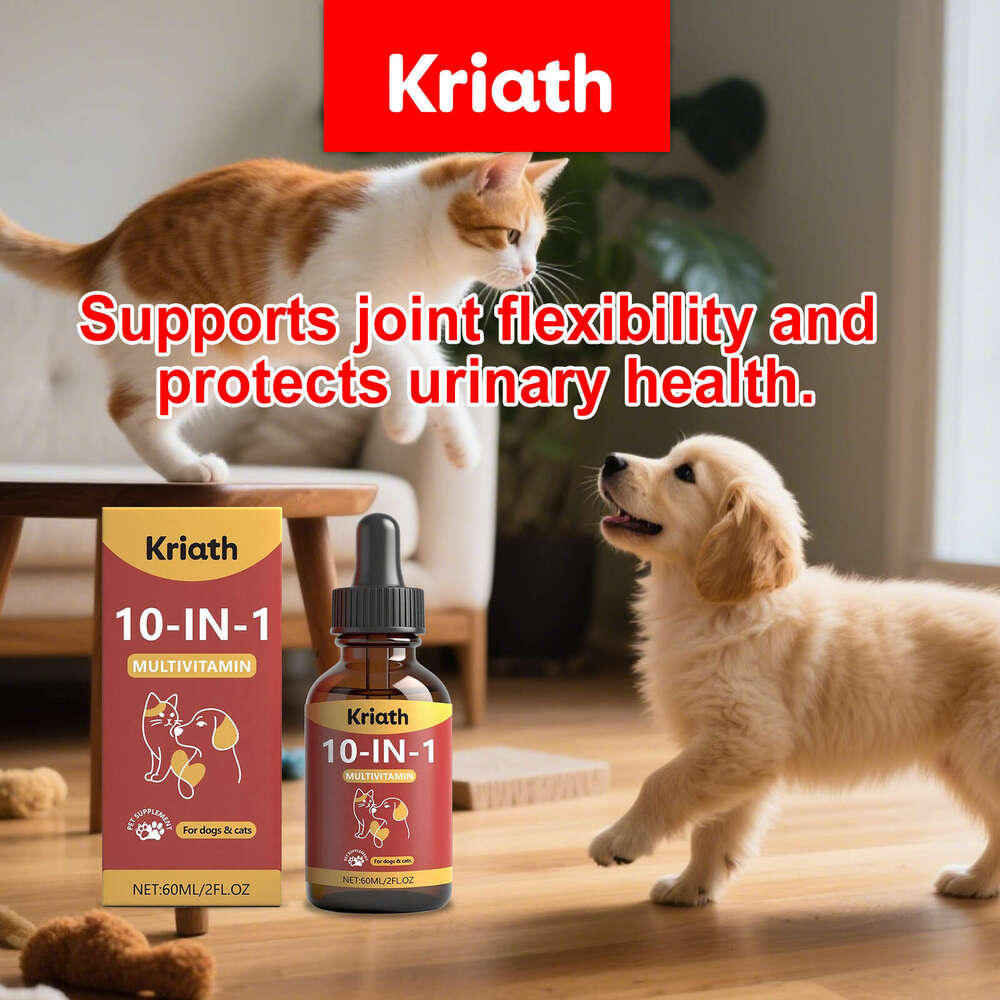 Kriath Pet Multivitamin Oral Liquid Daily Gentle Nourishment for Pets Comfortable and Easy to Absorb S260203