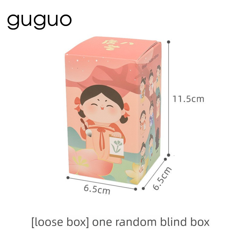 Guguo Free Shipping New Designer Bag Tang Dynasty Lady Blind Box Figurine Vinyl Decoration Handicraft Small Ornament Xi An Tourism Cultural Creative D