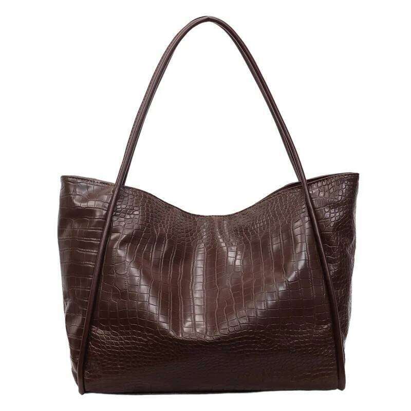 Vintage PU Leather Women Tote Bags 2025 New Large Capacity Fashion Handbags High Grade Versatile Shoulder Bag Y260204