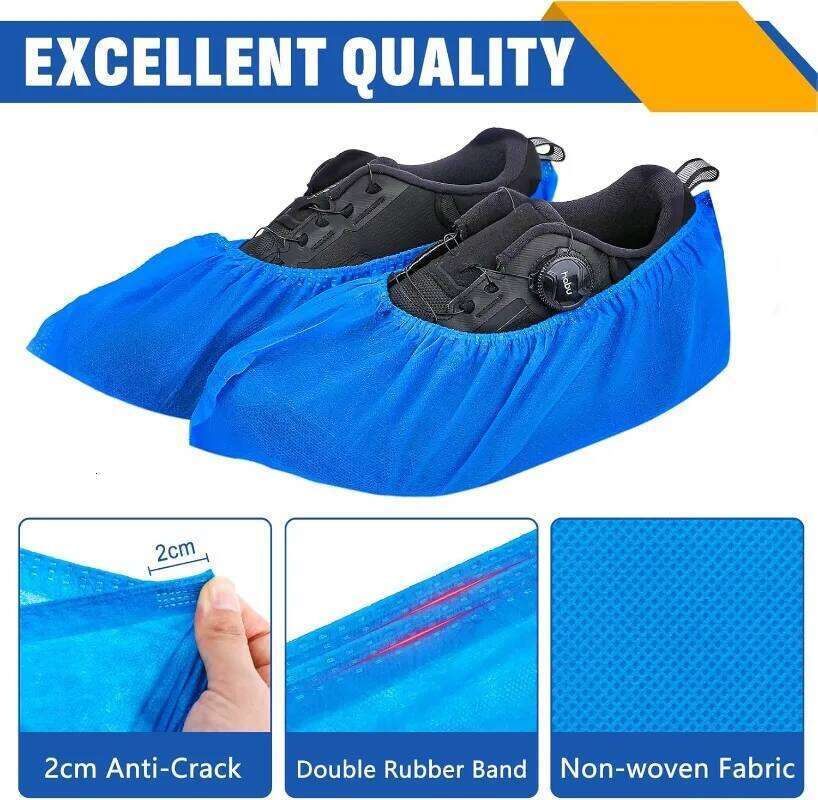 Covers Household Non-woven Shoe Waterproof Slip Resistant Booties Cover Travel Hotel Disposable Dust Shoes S260204